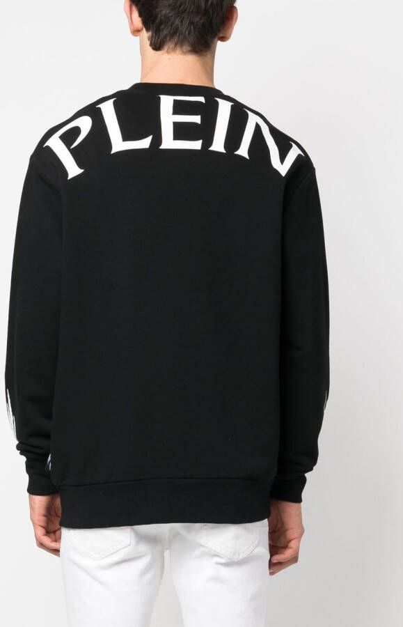 Plein Sport Sweater met logoprint Zwart