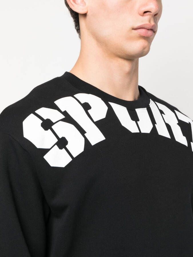 Plein Sport Sweater met logoprint Zwart