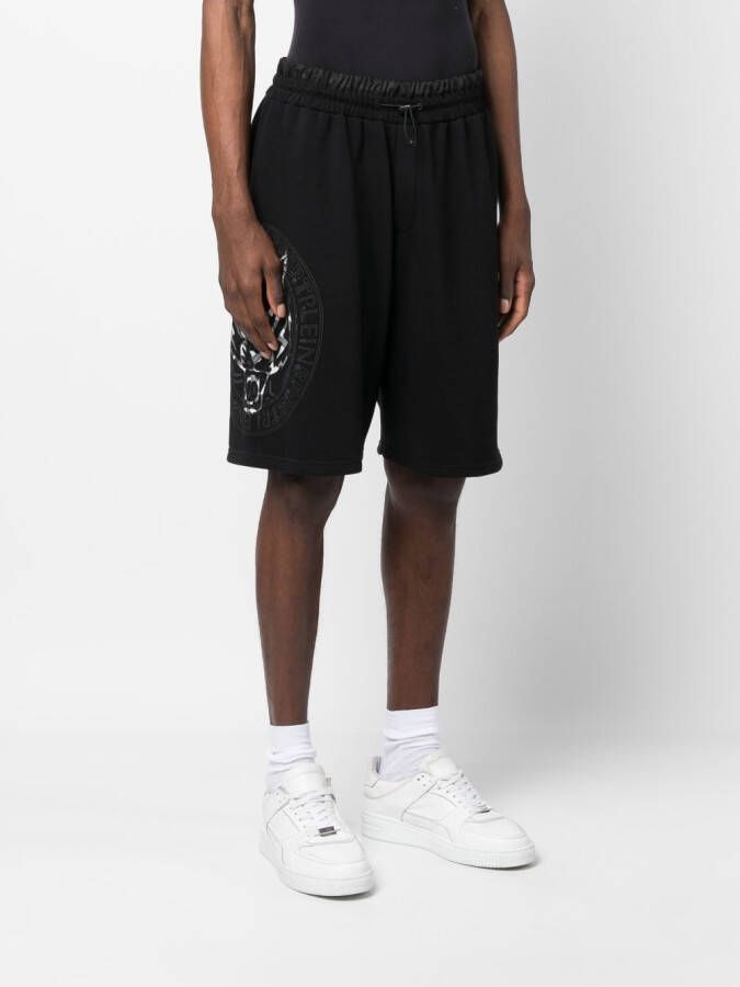 Plein Sport Trainingsshorts met logoprint Zwart