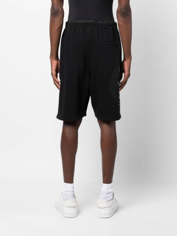 Plein Sport Trainingsshorts met logoprint Zwart