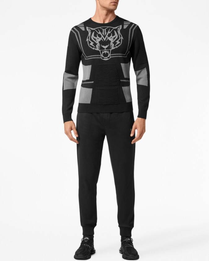 Plein Sport Trui met logoprint Zwart