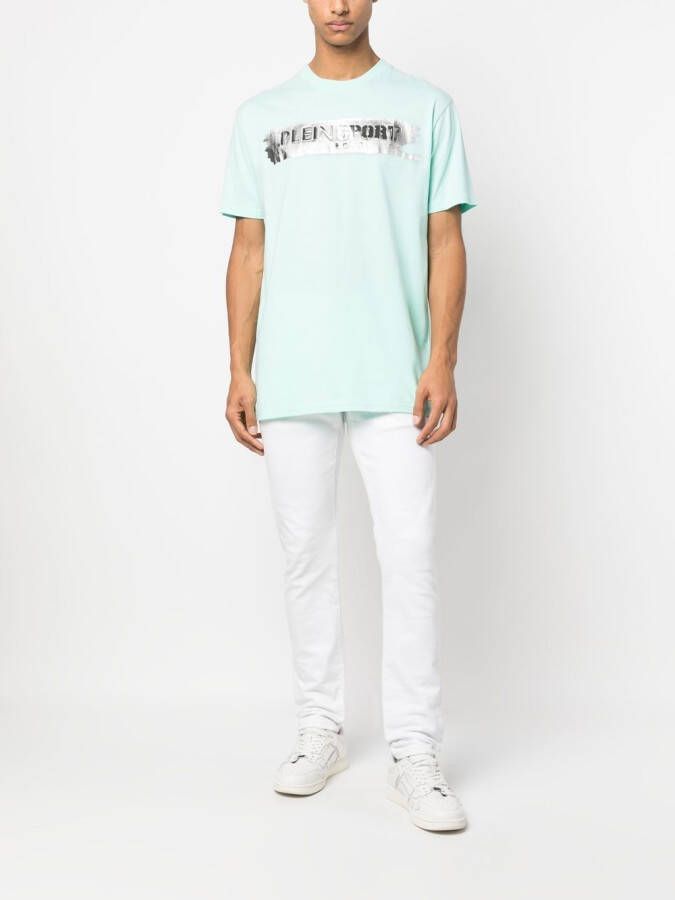Plein Sport T-shirt met logoprint Groen