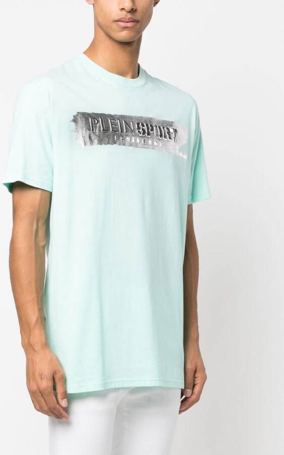 Plein Sport T-shirt met logoprint Groen