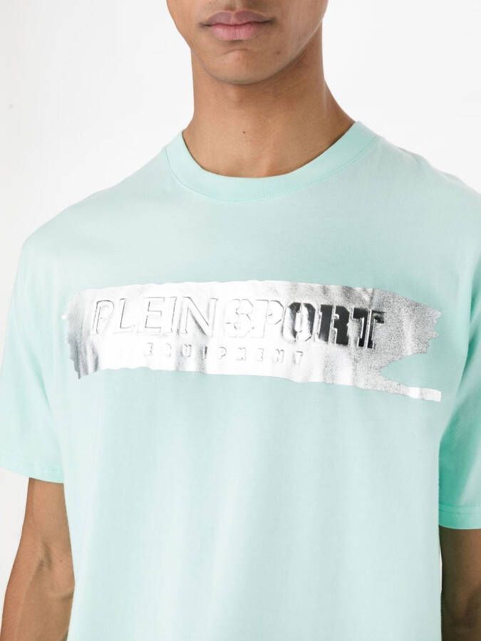 Plein Sport T-shirt met logoprint Groen