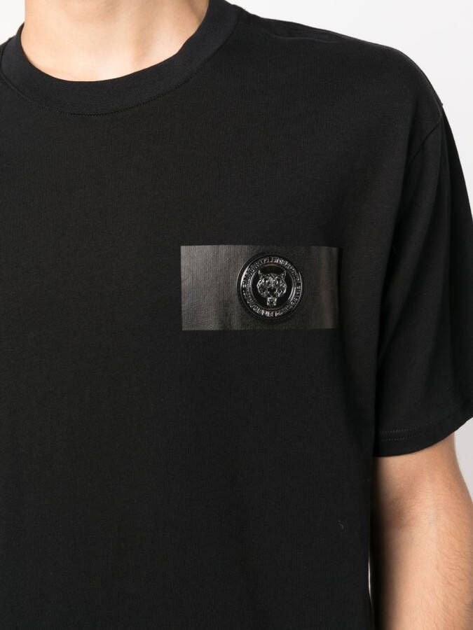 Plein Sport T-shirt met logoprint Zwart