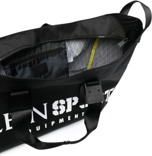 Plein Sport Shopper met logoprint Zwart