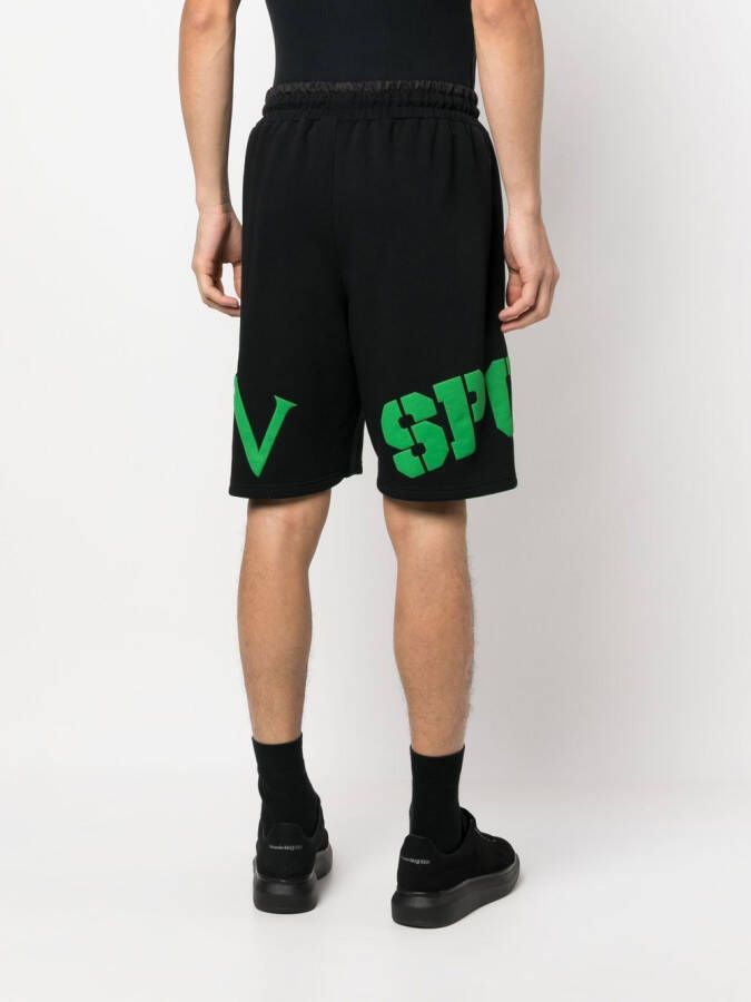 Plein Sport Trainingsshorts met logoprint Zwart