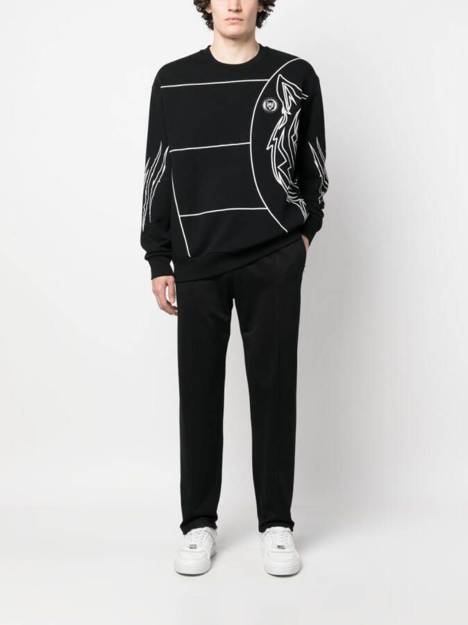 Plein Sport Sweater met tijgerprint Zwart