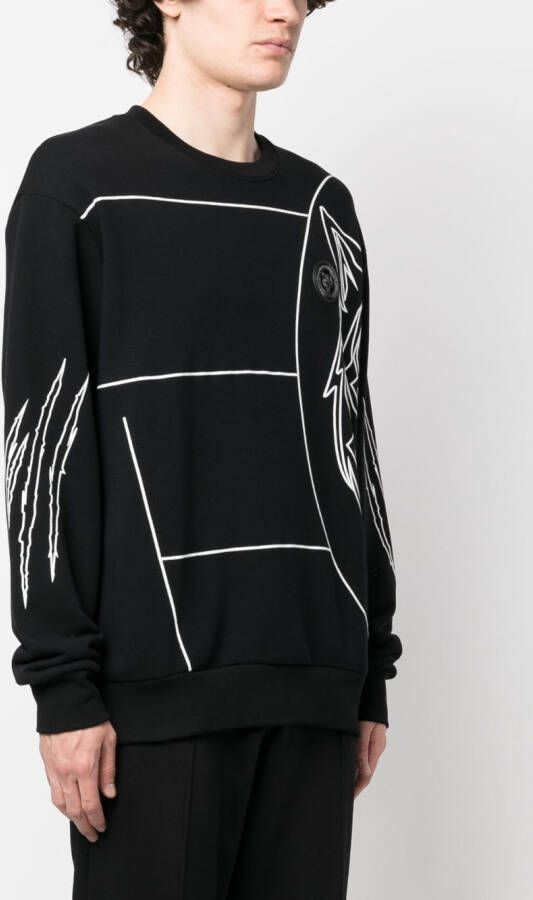 Plein Sport Sweater met tijgerprint Zwart