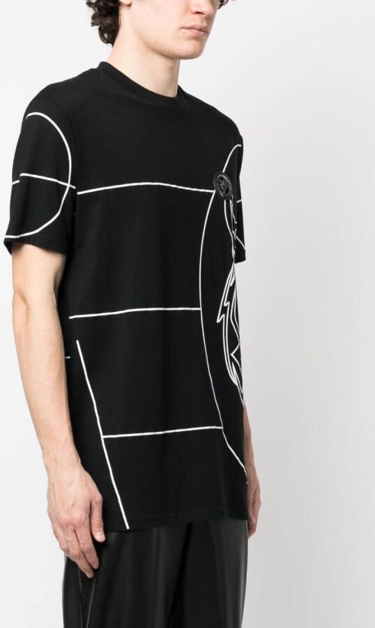 Plein Sport T-shirt met tijgerprint Zwart