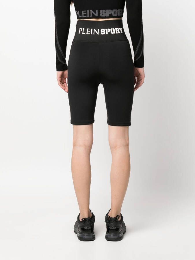Plein Sport Shorts met logoband Zwart