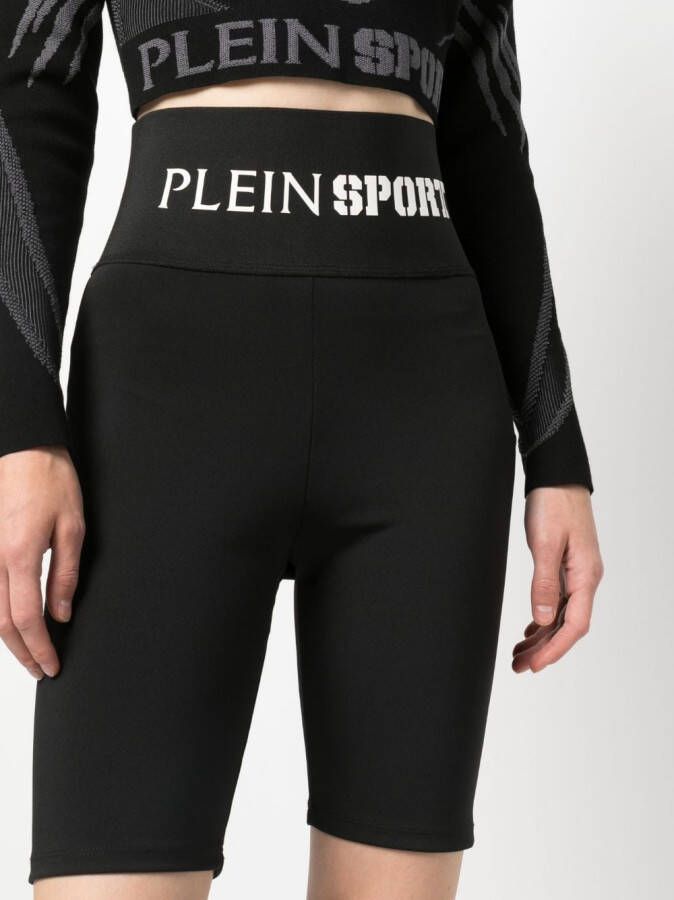 Plein Sport Shorts met logoband Zwart