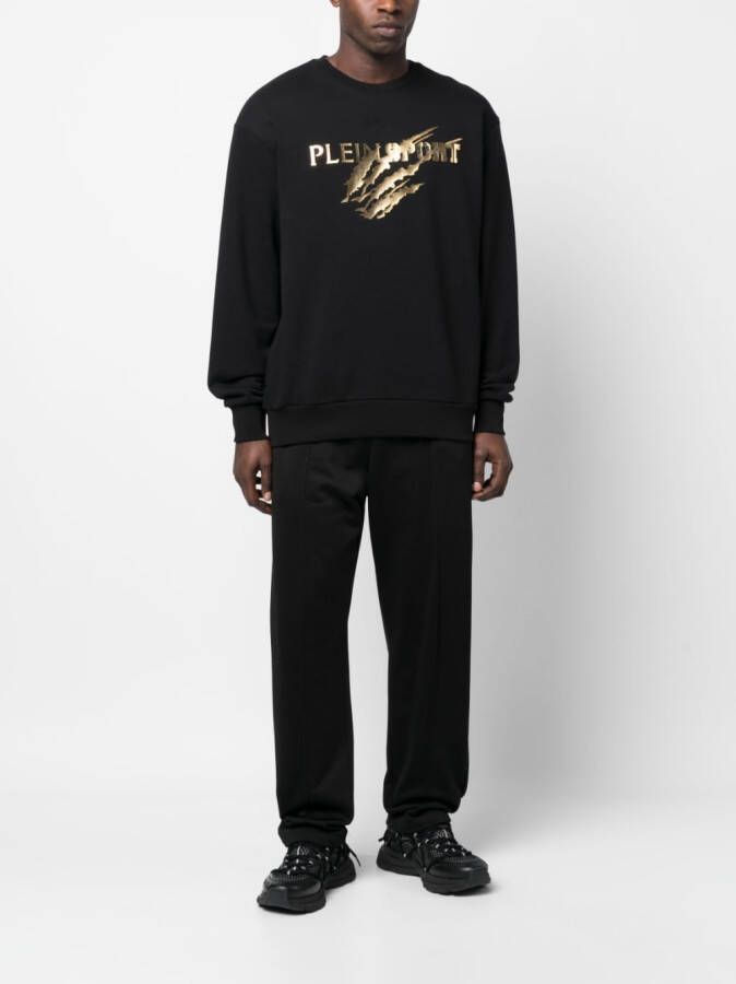Plein Sport Sweater met logoprint Zwart