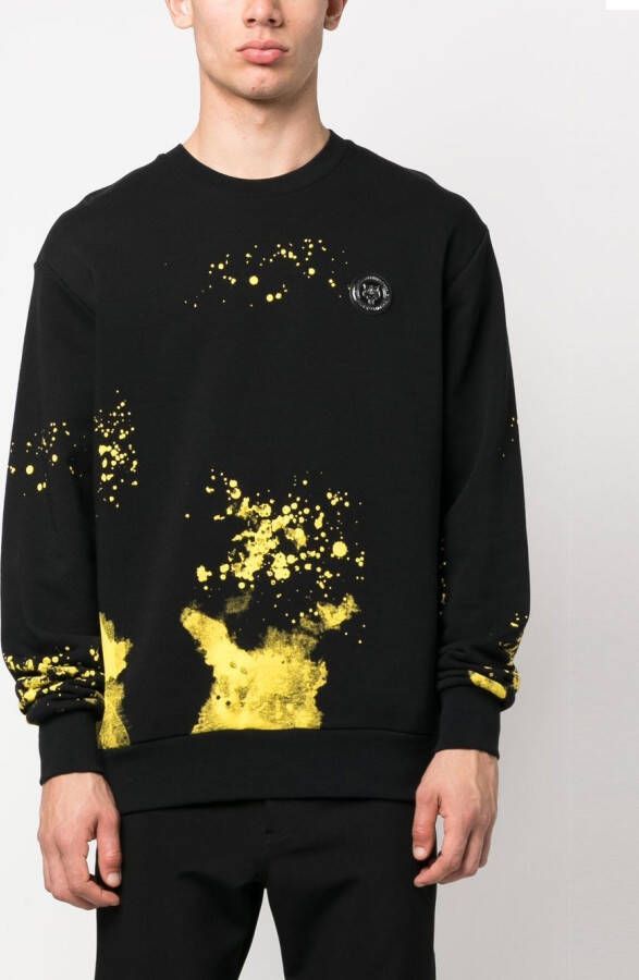 Plein Sport Sweater met verfspatten Zwart