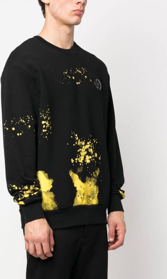 Plein Sport Sweater met verfspatten Zwart