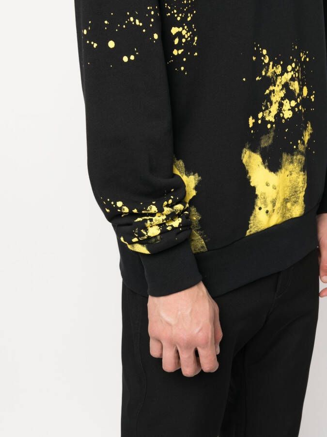 Plein Sport Sweater met verfspatten Zwart