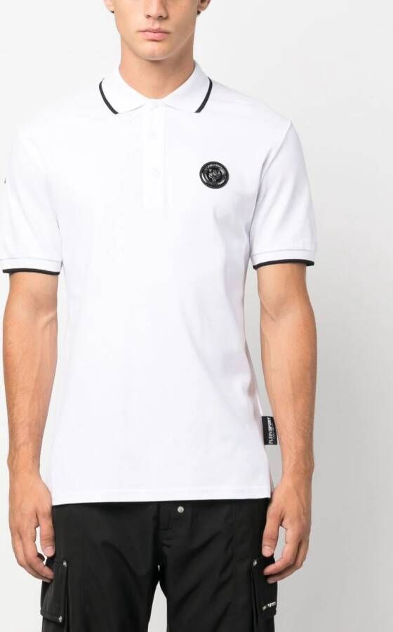 Plein Sport Poloshirt met logopatch Wit