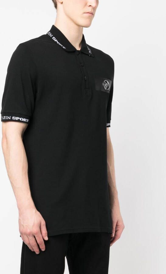 Plein Sport Poloshirt met logopatch Zwart