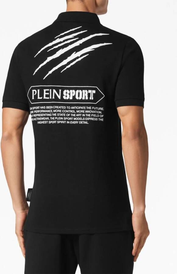 Plein Sport Poloshirt met logopatch Zwart