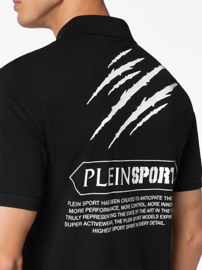 Plein Sport Poloshirt met logopatch Zwart
