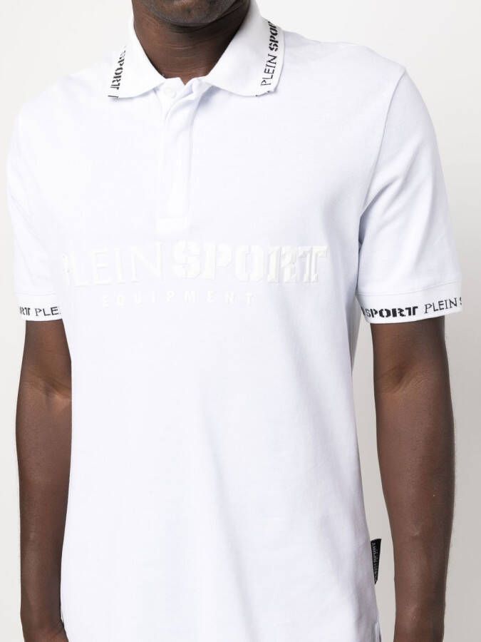 Plein Sport Poloshirt met logoprint Wit