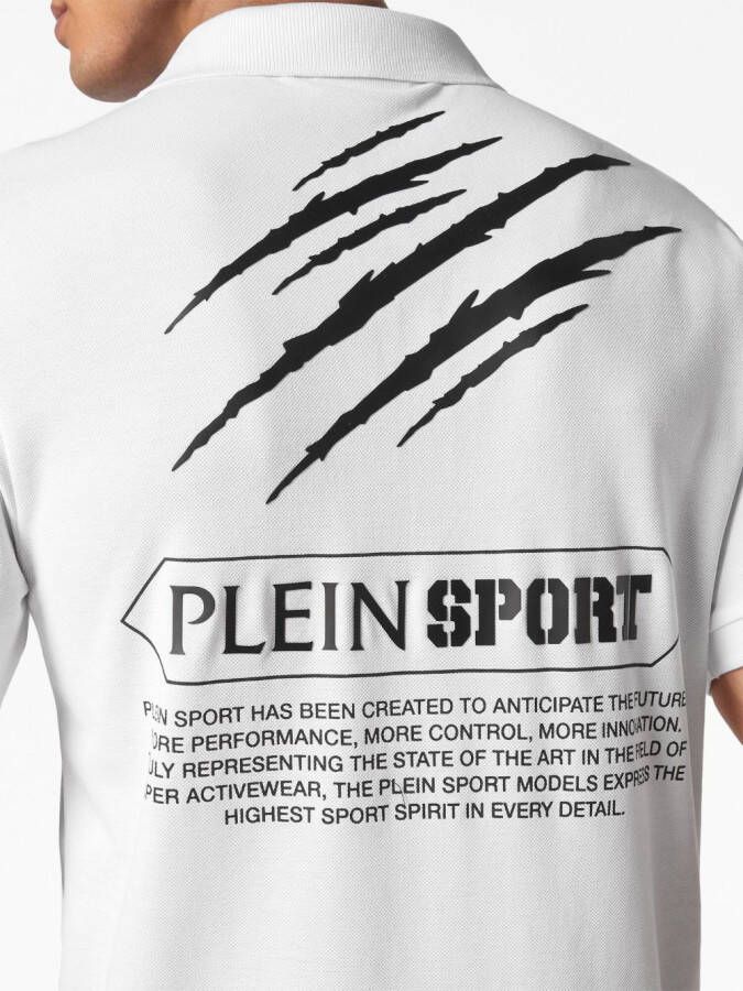 Plein Sport Poloshirt met logoprint Wit