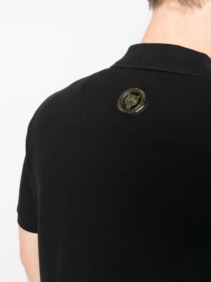 Plein Sport Poloshirt met logoprint Zwart