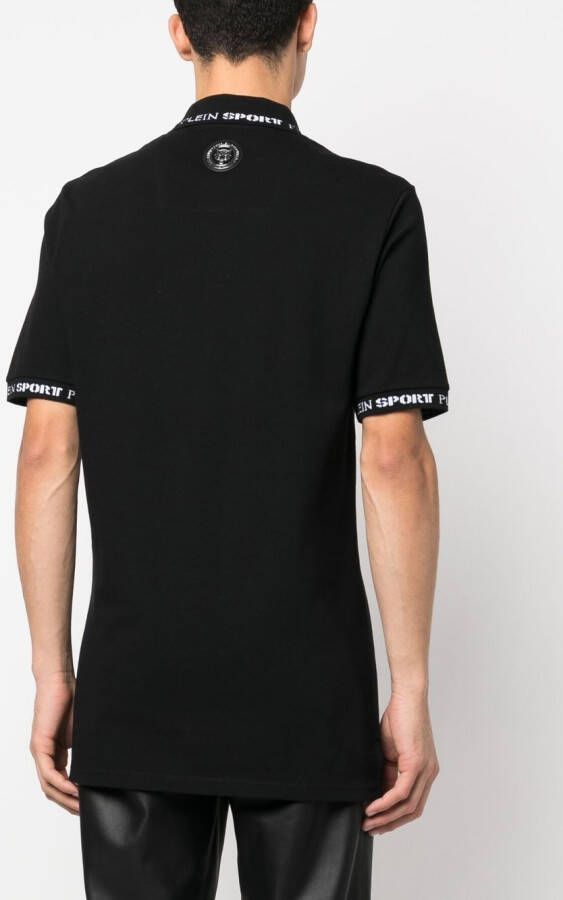 Plein Sport Poloshirt met tijgerprint Zwart