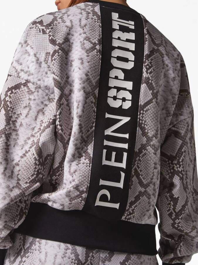 Plein Sport Sweater met slangenprint Grijs