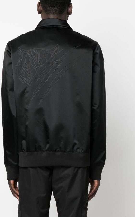 Plein Sport Shirtjack met logopatch Zwart