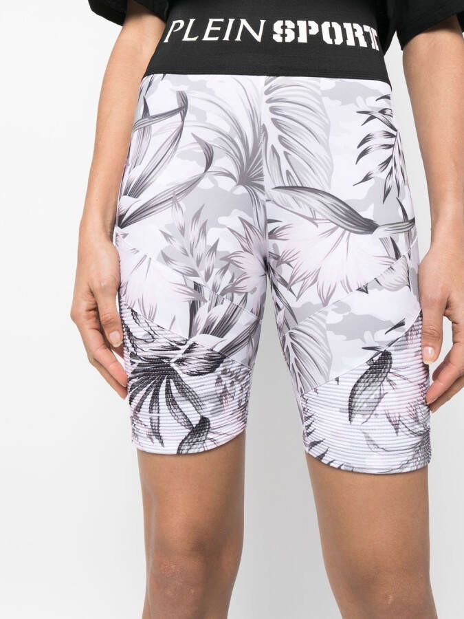 Plein Sport Shorts met bloemenprint Wit