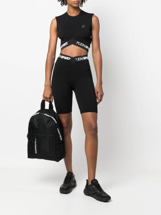 Plein Sport Shorts met logoprint Zwart