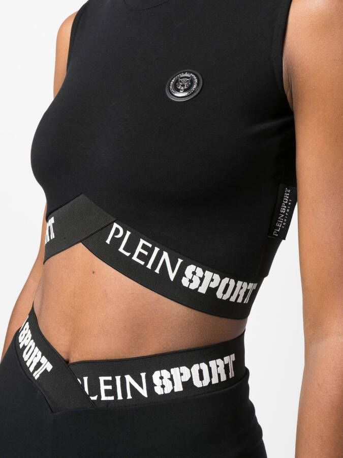 Plein Sport Shorts met logoprint Zwart