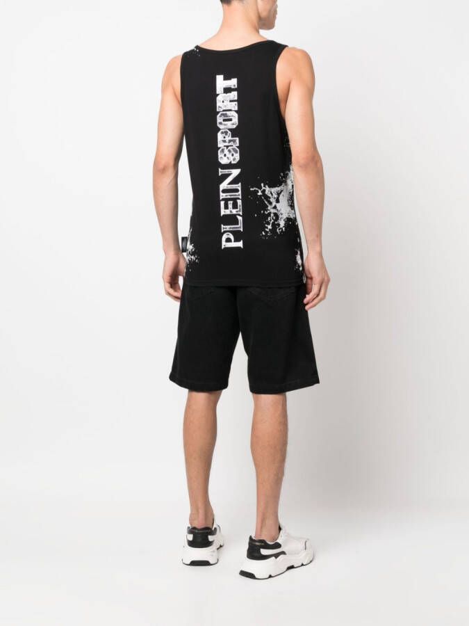 Plein Sport T-shirt met print Zwart