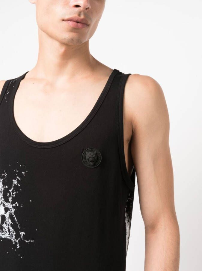 Plein Sport T-shirt met print Zwart