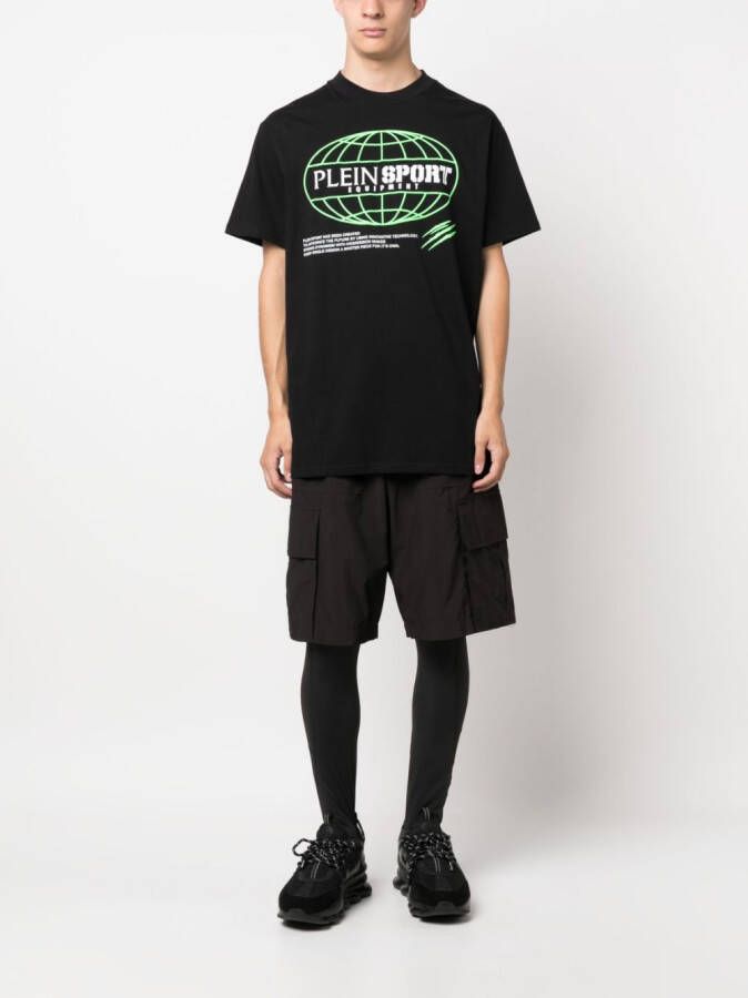 Plein Sport T-shirt met print Zwart