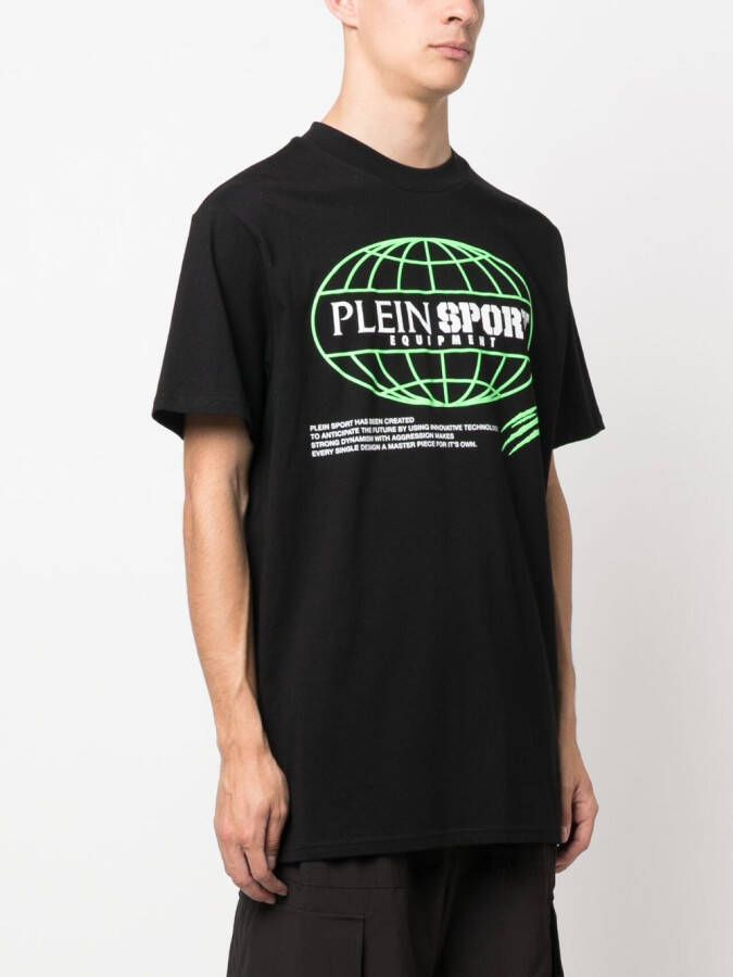 Plein Sport T-shirt met print Zwart