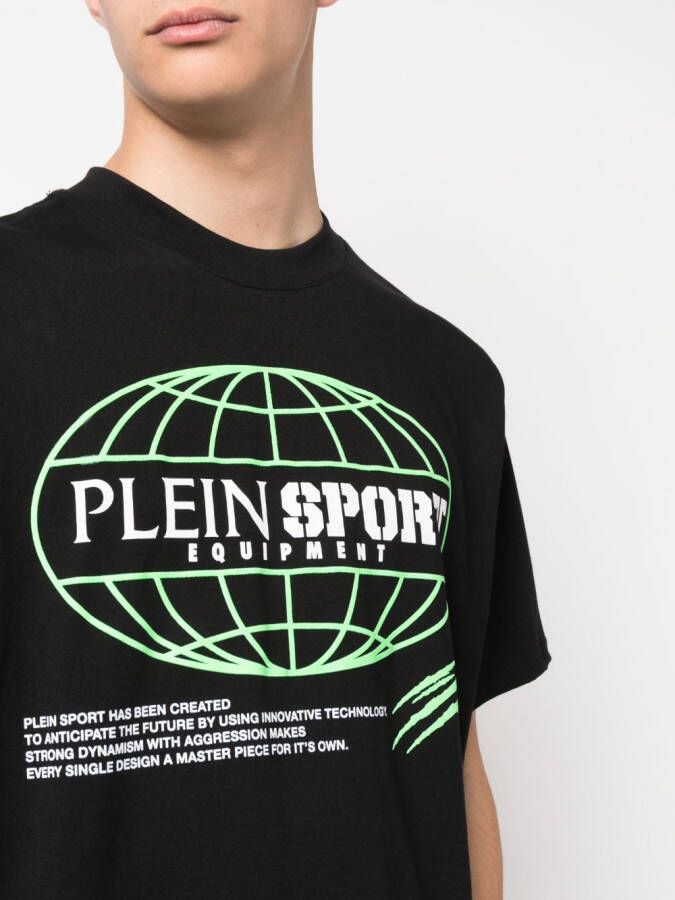 Plein Sport T-shirt met print Zwart