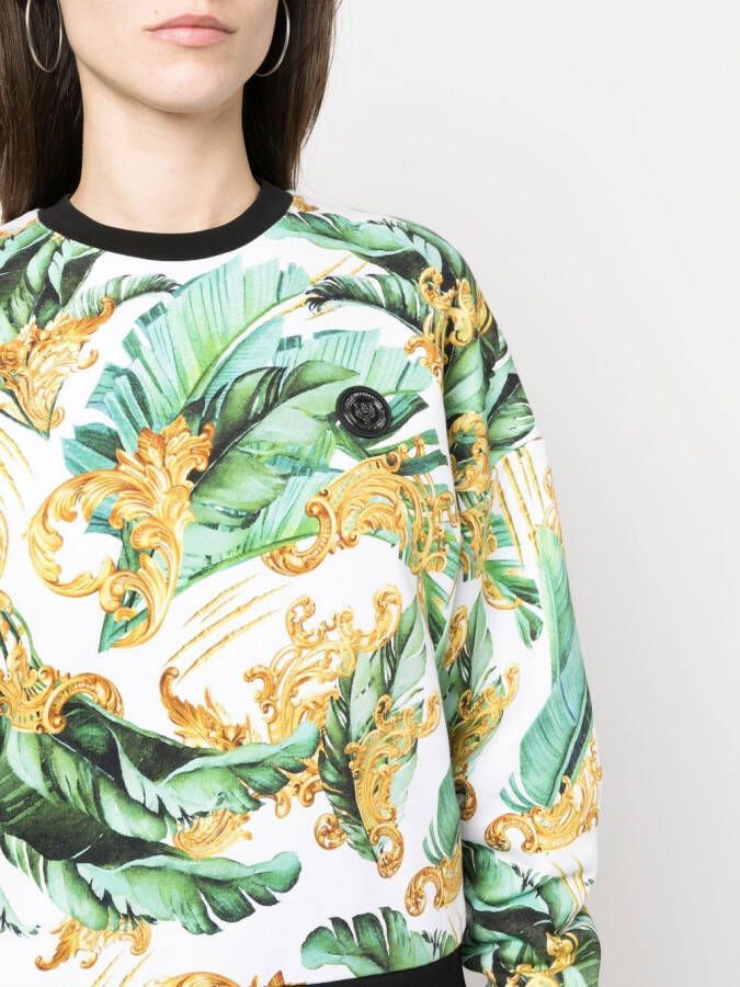 Plein Sport Sweater met bloemenprint Groen
