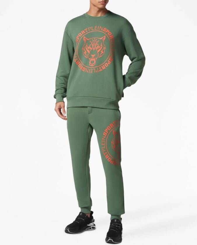 Plein Sport Sweater met borduurwerk Groen