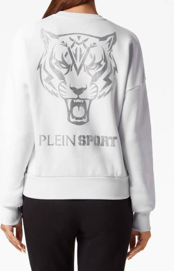 Plein Sport Sweater met grafische print Wit