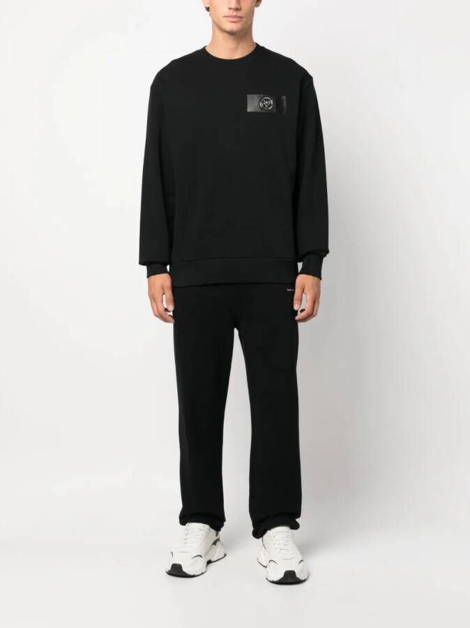 Plein Sport Sweater met logopatch Zwart