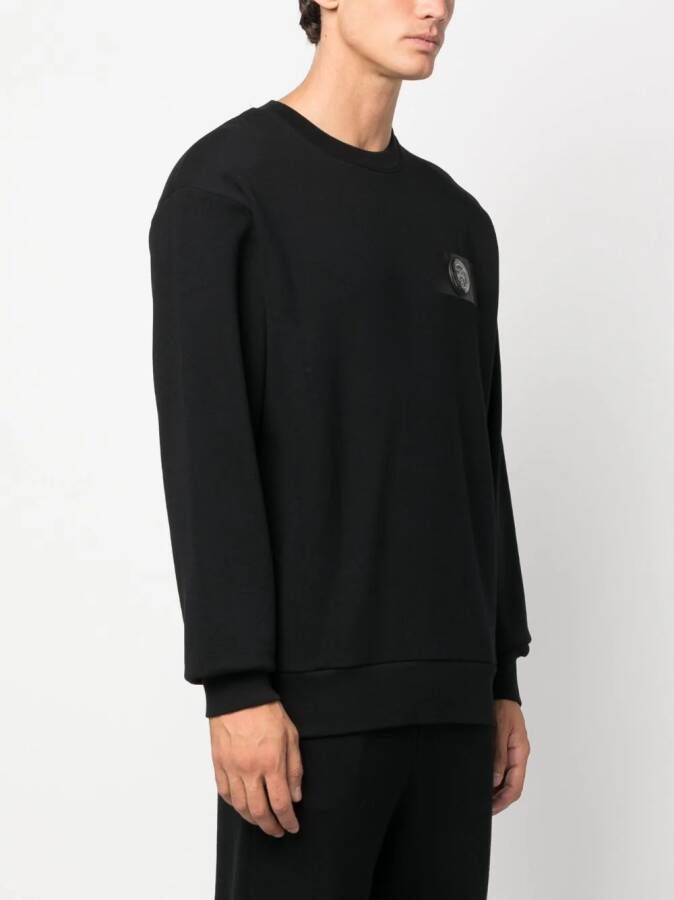 Plein Sport Sweater met logopatch Zwart