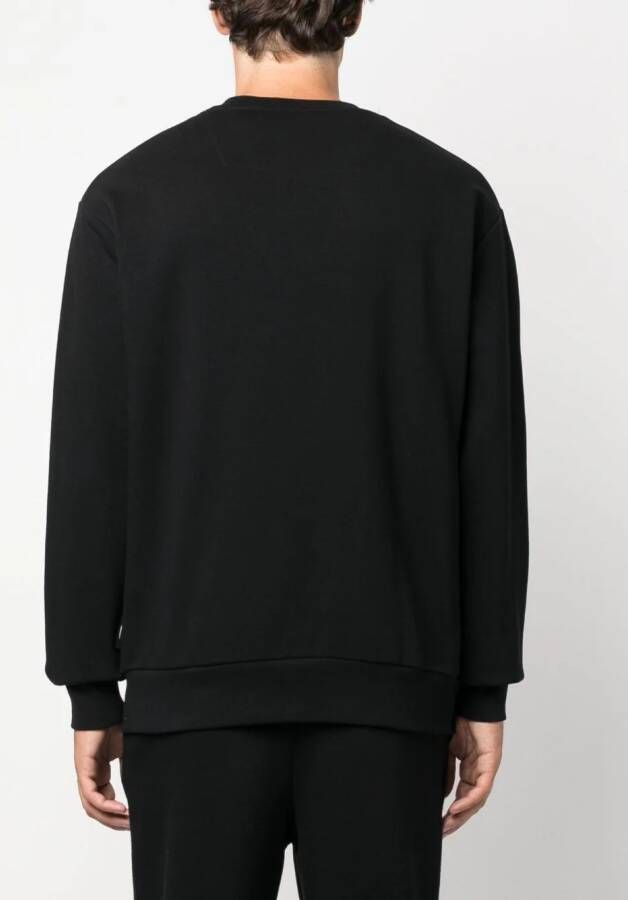 Plein Sport Sweater met logopatch Zwart