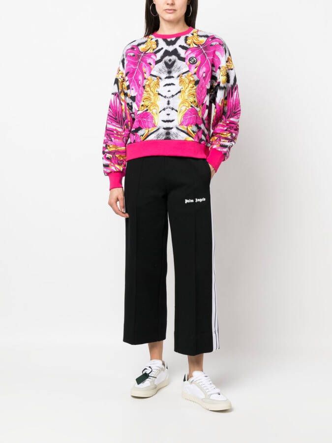 Plein Sport Sweater met logoprint Roze