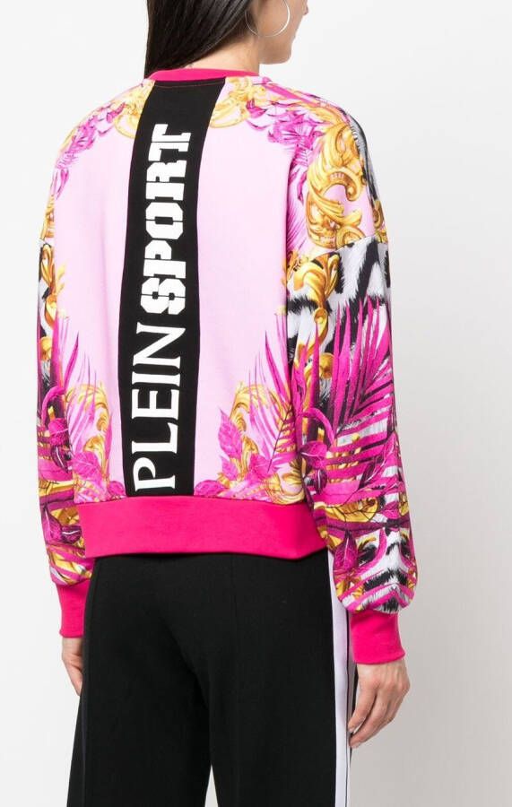 Plein Sport Sweater met logoprint Roze