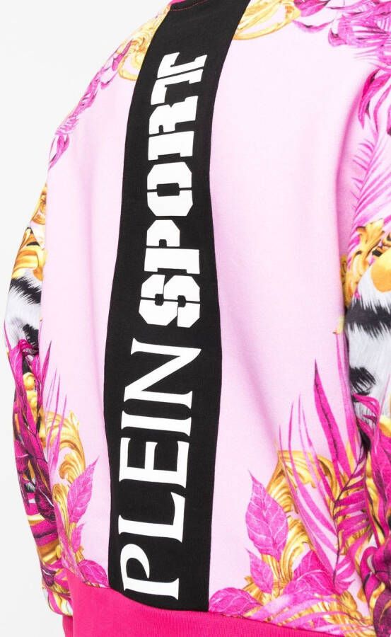 Plein Sport Sweater met logoprint Roze