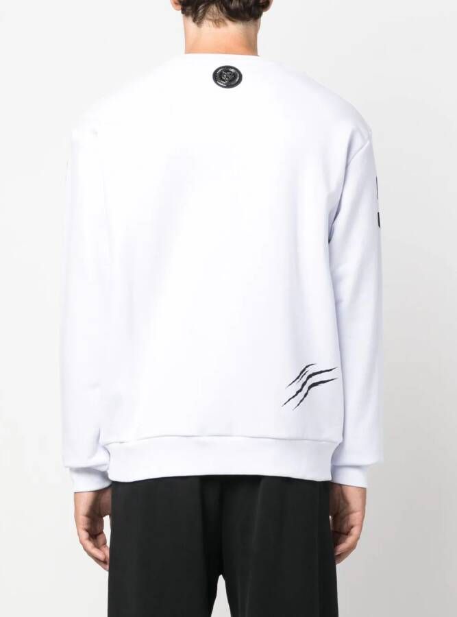 Plein Sport Sweater met logoprint Wit