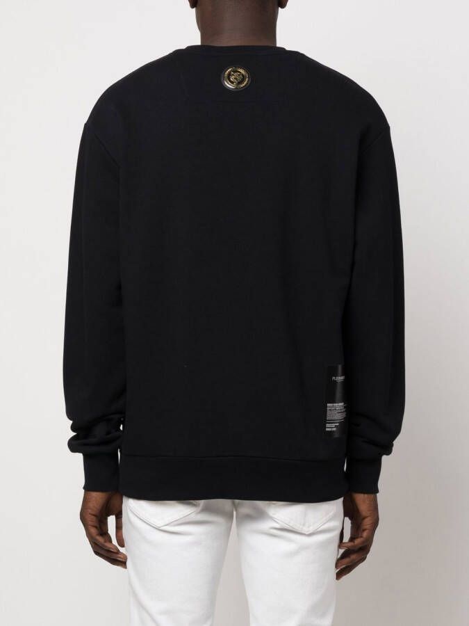 Plein Sport Sweater met logoprint Zwart