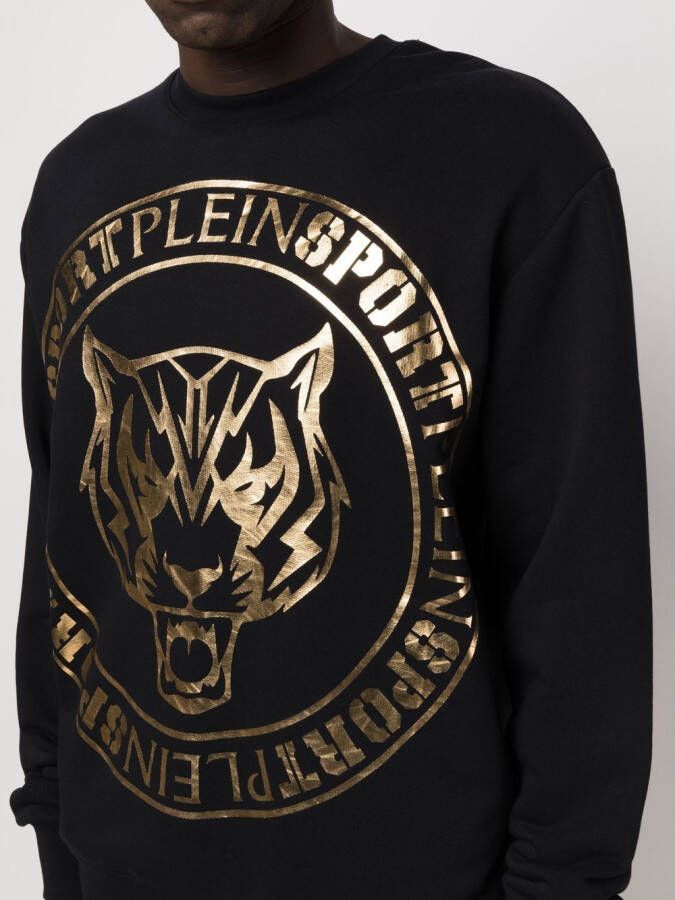 Plein Sport Sweater met logoprint Zwart